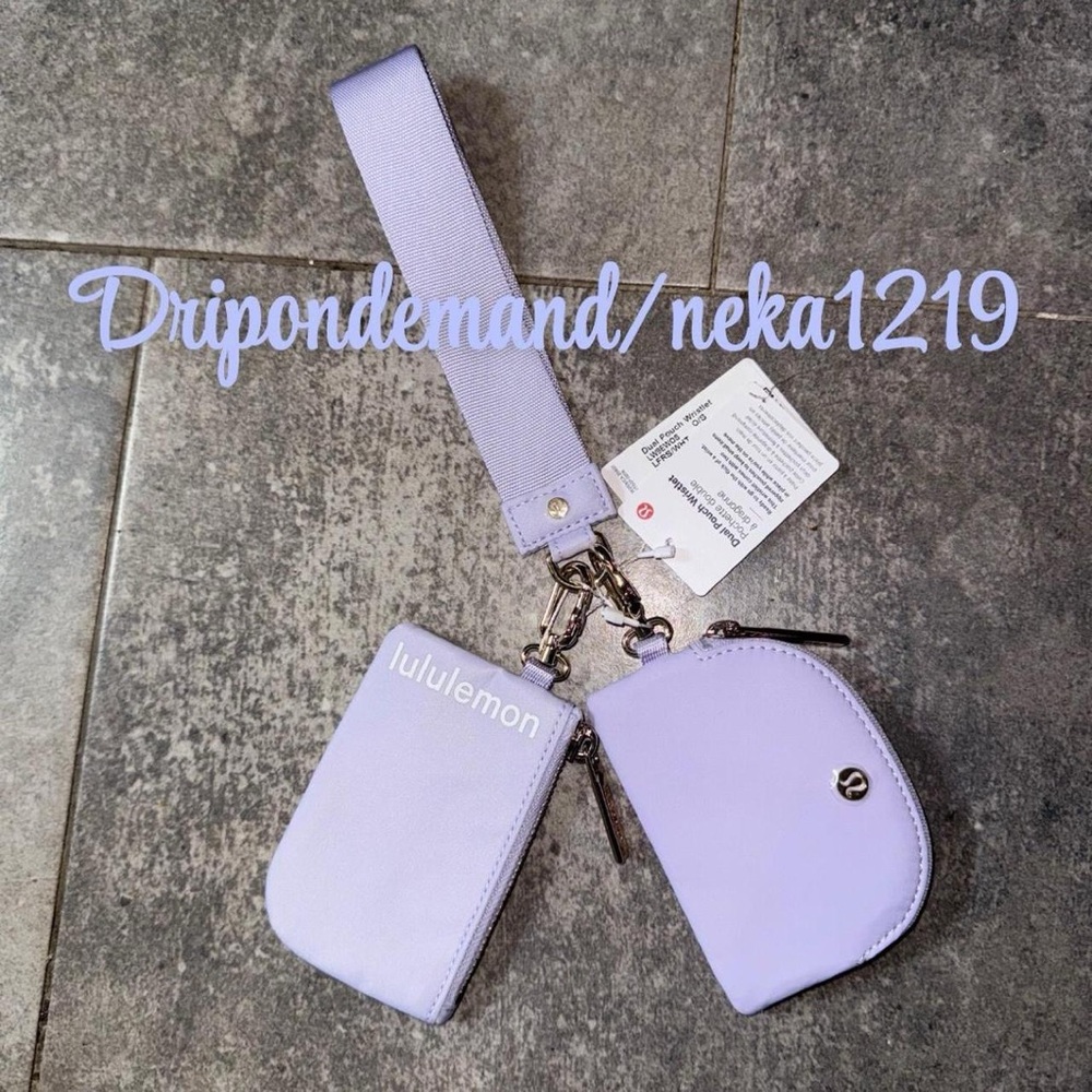 Lululemon Dual Pouch Wristlet- Lavender Frost/White - Picture 3 of 7